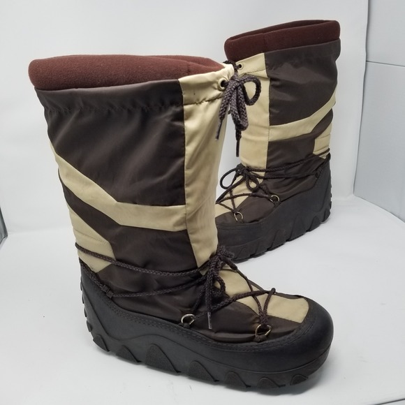 Lasco Shoes - Vintage Lasco 70's Moon Snow Brown Boots  US Size 9/10 KOREA Vintage Rare